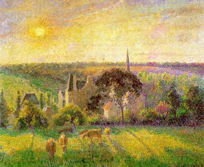 L’église e la fattoria di Eragny – Camille Pissarro Camille Pissarro 85x75