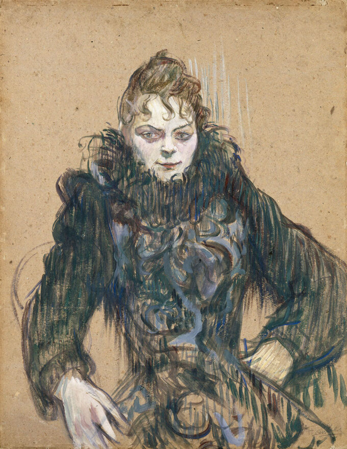 La donna con il boa nero – Toulouse Lautrec Henri de Toulouse-Lautrec 70x85