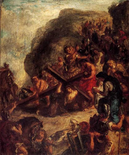 Il porto della croce di Cristo – Eugène Delacroix Eugène Delacroix 70x85