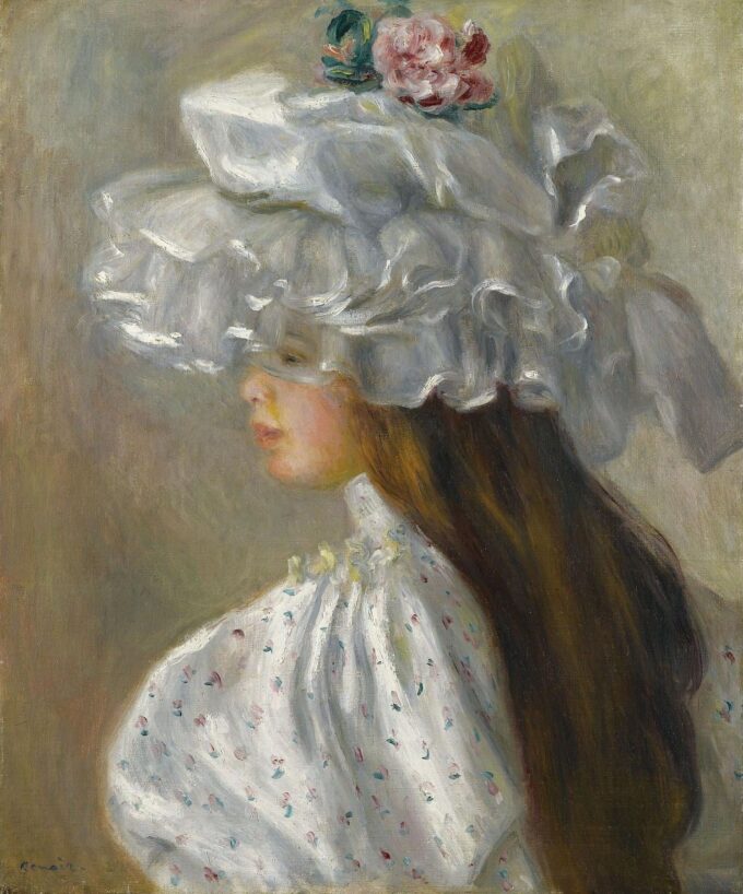 Donna con cappello bianco – Pierre-Auguste Renoir Pierre-Auguste Renoir 70x85