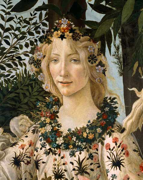 Dettaglio del dipinto « la primavera », testa di Flora – Sandro Botticelli Sandro Botticelli 70x85