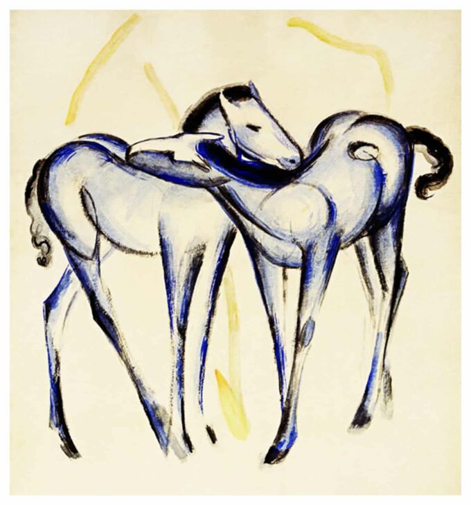 Due cavalli blu – Franz Marc Franz Marc 70x70