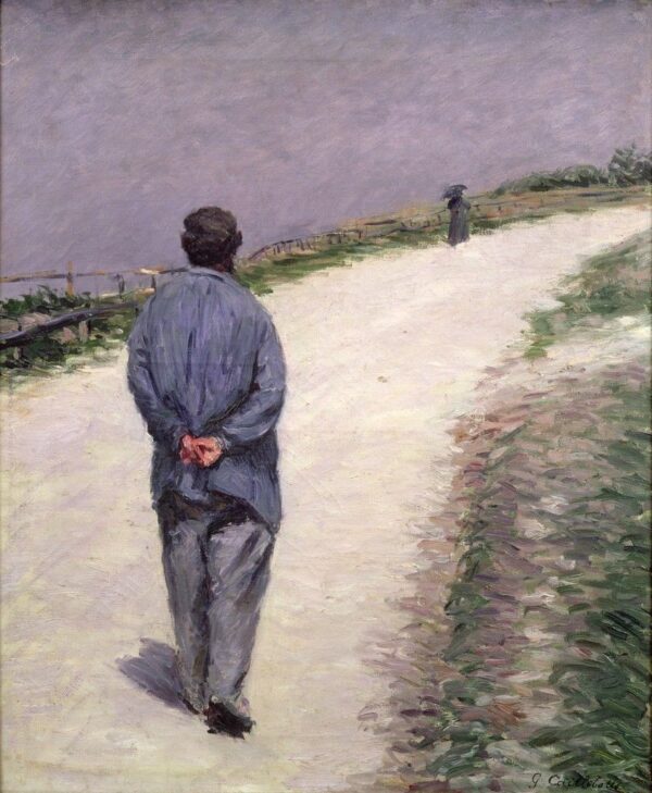 Père Magloire sulla strada per Saint-Clair, Etretat – Caillebotte Gustave Caillebotte 70x85