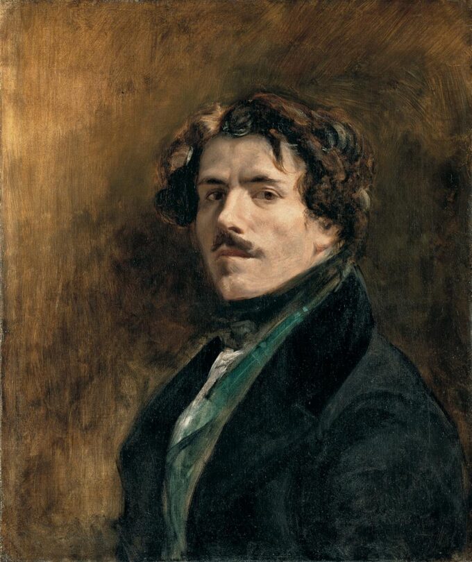 Autoritratto con gilet verde – Eugène Delacroix Eugène Delacroix 70x85