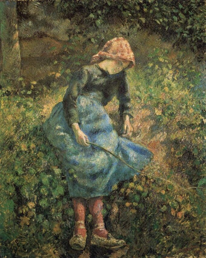 Giovane Fanciulla con la Baguette – Camille Pissarro Camille Pissarro 70x85