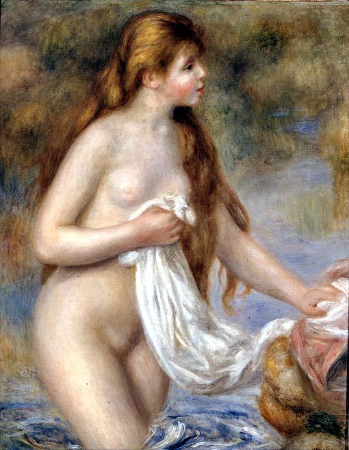 Bagnante dai capelli lunghi – Pierre-Auguste Renoir Pierre-Auguste Renoir 70x85