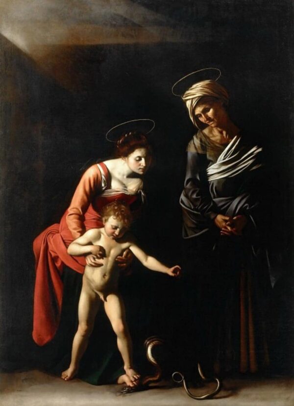 Vierge e bambino con un serpente – Caravaggio Caravaggio 70x105