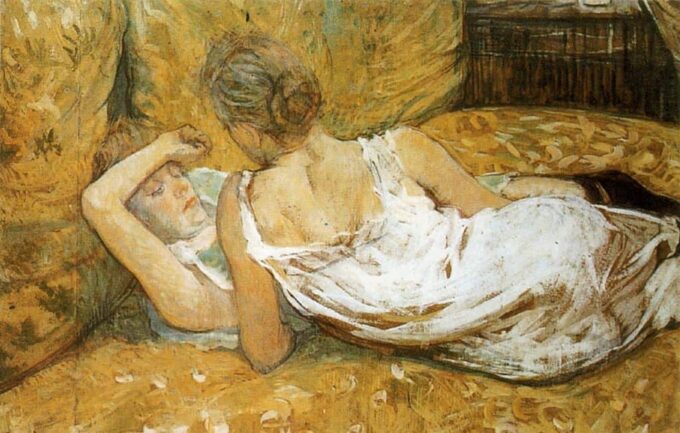 Le due amiche – Toulouse Lautrec Henri de Toulouse-Lautrec 105x70