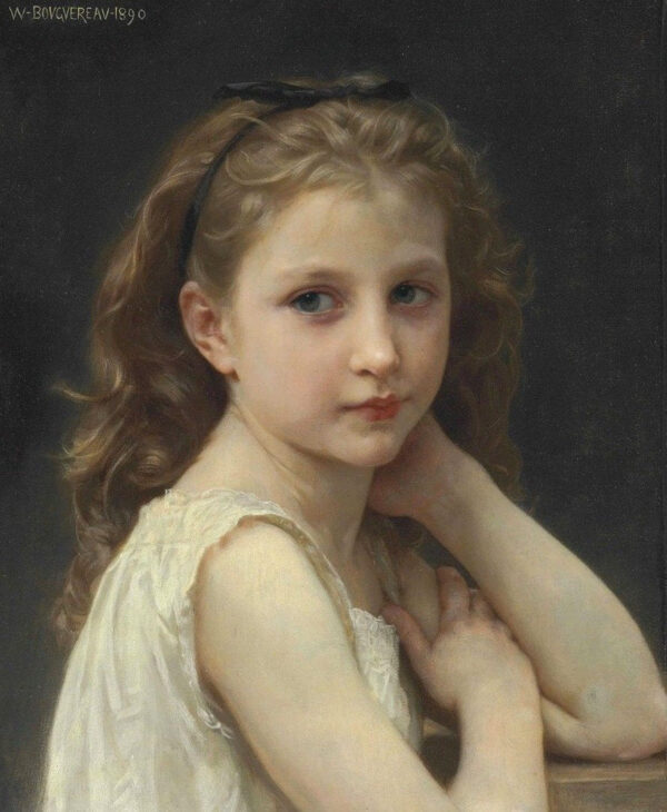 Testa di una giovane ragazza – William Bouguereau William Bouguereau 70x85