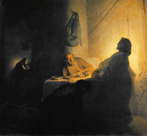 Il Cristo risorto accanto a Emmaus – Rembrandt van Rijn Rembrandt van Rijn 70x70