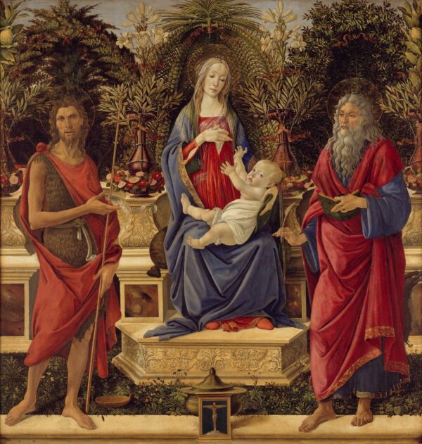 Madonna in trono con bambino e santi – Sandro Botticelli Sandro Botticelli 70x70