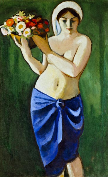 Donna con un mazzo di fiori – August Macke August Macke 70x105