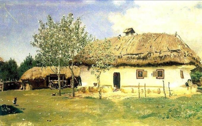 Casa contadina ucraina – Ilya Repin Il'ja Efimovič Repin 105x70