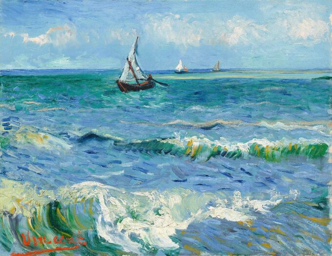 La mer à Saintes-Maries de la Mer – Van Gogh Quadri Popolari 85x75