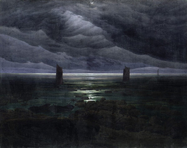 Riviera al chiaro di luna – Caspar David Friedrich Caspar David Friedrich 85x75