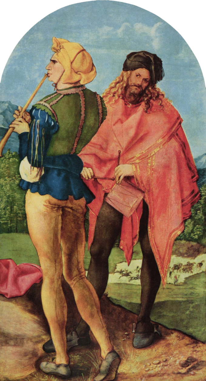 Autel di Jabach: la flauto e il tamburo – Albrecht Dürer Albrecht Dürer 70x140