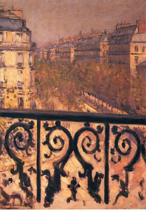 Un balcone a Parigi – Caillebotte Gustave Caillebotte 70x105