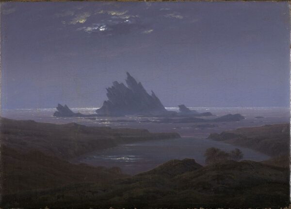 Roccia sulla spiaggia di mare – Caspar David Friedrich Caspar David Friedrich 105x70