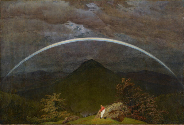 Paesaggio montano con arcobaleno – Caspar David Friedrich Caspar David Friedrich 105x70