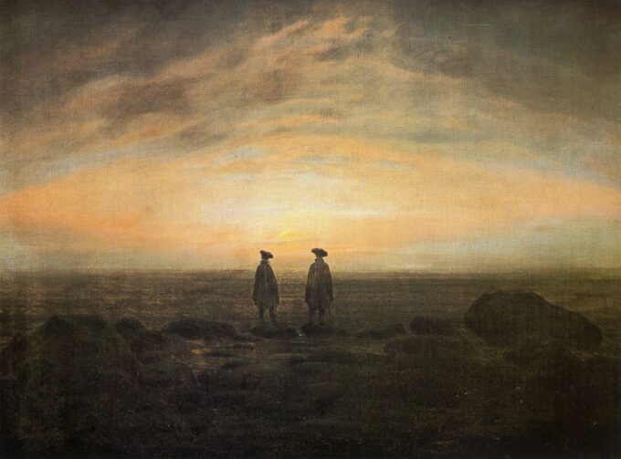 Due uomini sulla riva del mare – Caspar David Friedrich Caspar David Friedrich 105x70