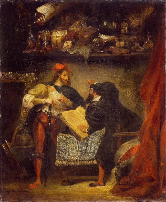 Faust e Mefistofele – Eugène Delacroix Eugène Delacroix 70x85