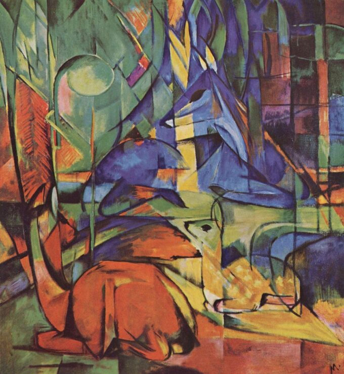 Cerf nella foresta II – Franz Marc Franz Marc 70x70