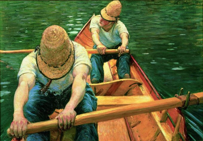 Canottieri che remano sull’Yerres – Caillebotte Gustave Caillebotte 105x70