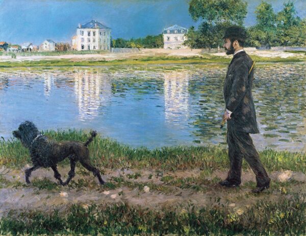 Richard Gallo e il suo cane a Petit Gennevilliers – Caillebotte Gustave Caillebotte 85x75