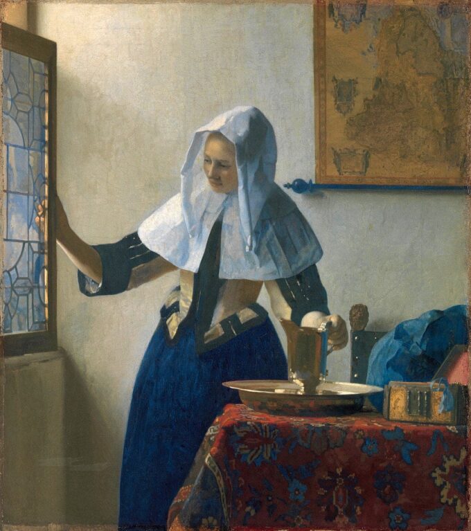 Giovane donna con la brocca – Johannes Vermeer Jan Vermeer 70x70