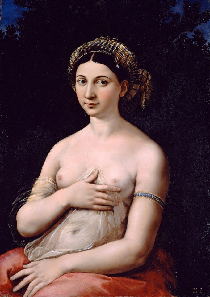 La Fornarina – Raphaël (pittore) Raffaello Sanzio 70x105