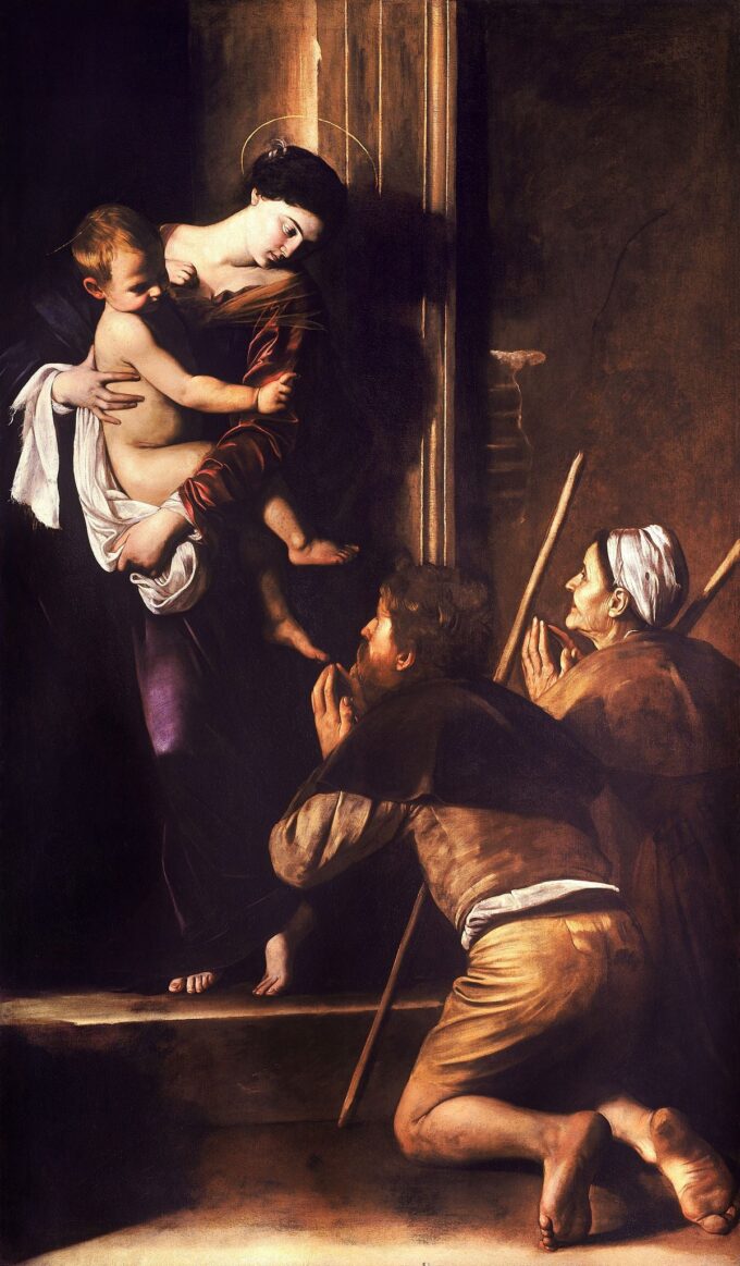 La Madonna dei pellegrini – Caravaggio Caravaggio 70x120