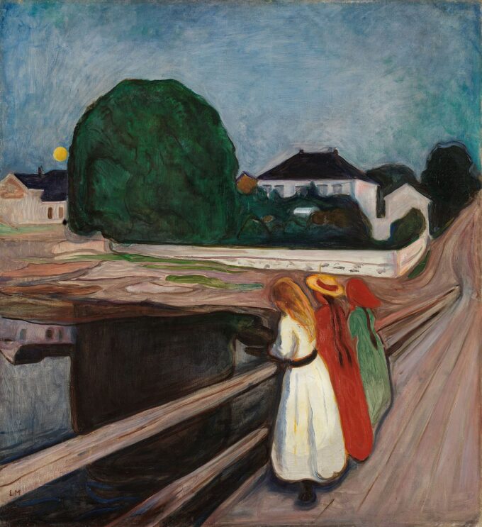 Giovani Fanciulle su un ponte – Edvard Munch Edvard Munch 70x70