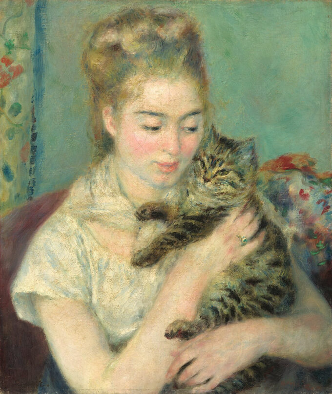 Donna con gatto – Pierre-Auguste Renoir Pierre-Auguste Renoir 70x85