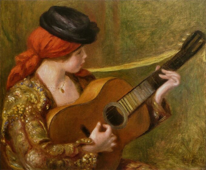 Ragazza con una chitarra – Pierre-Auguste Renoir Pierre-Auguste Renoir 85x75