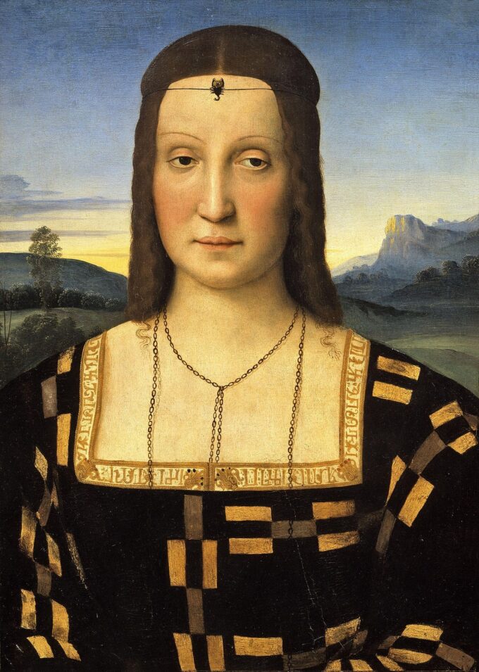 Elisabetta Gonzaga – Raphaël (pittore) Raffaello Sanzio 70x105