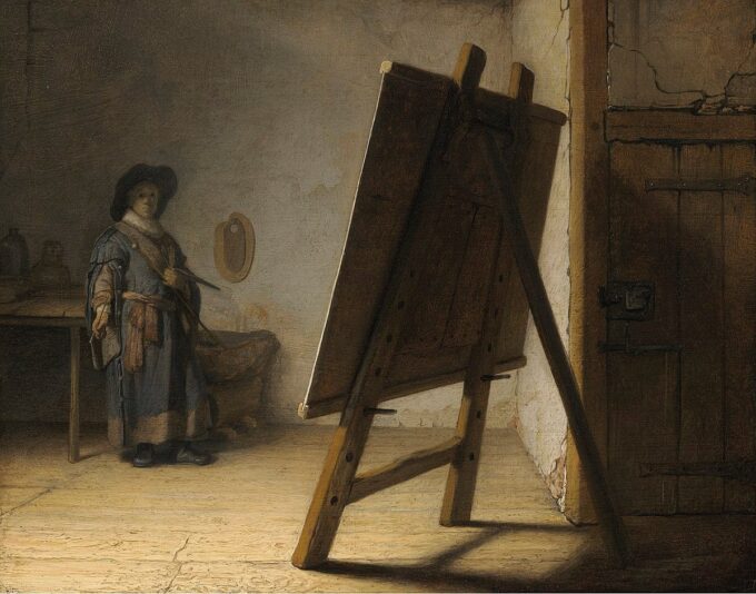 Il Pittore nel suo atelier – Rembrandt van Rijn Rembrandt van Rijn 85x75