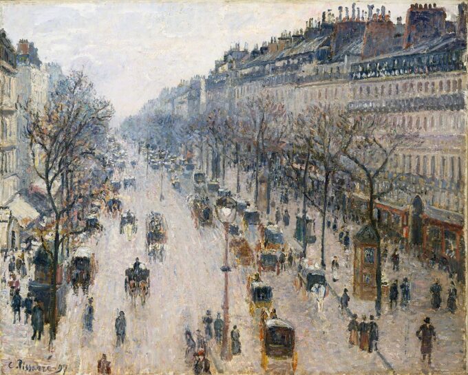 Boulevard Montmartre una mattina d’inverno – Camille Pissarro Camille Pissarro 85x75