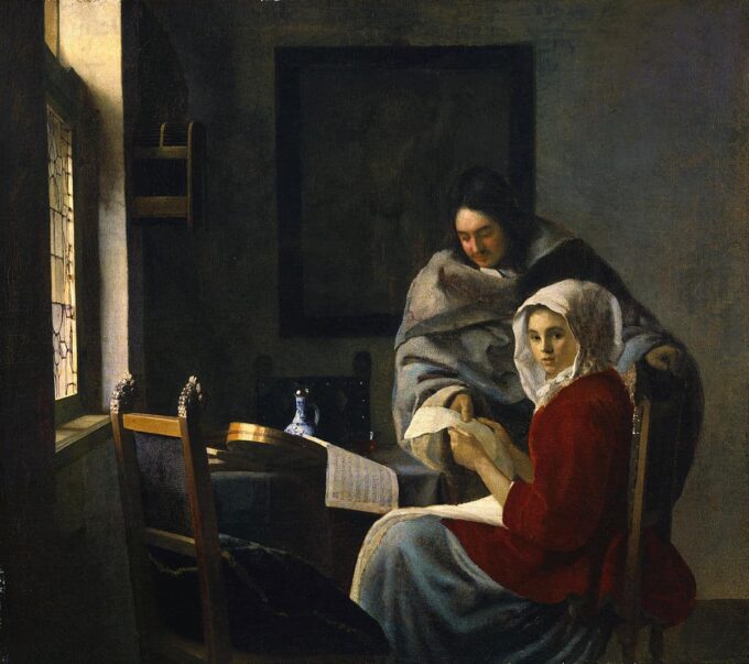 La lezione di musica interrotta – Johannes Vermeer Jan Vermeer 70x70