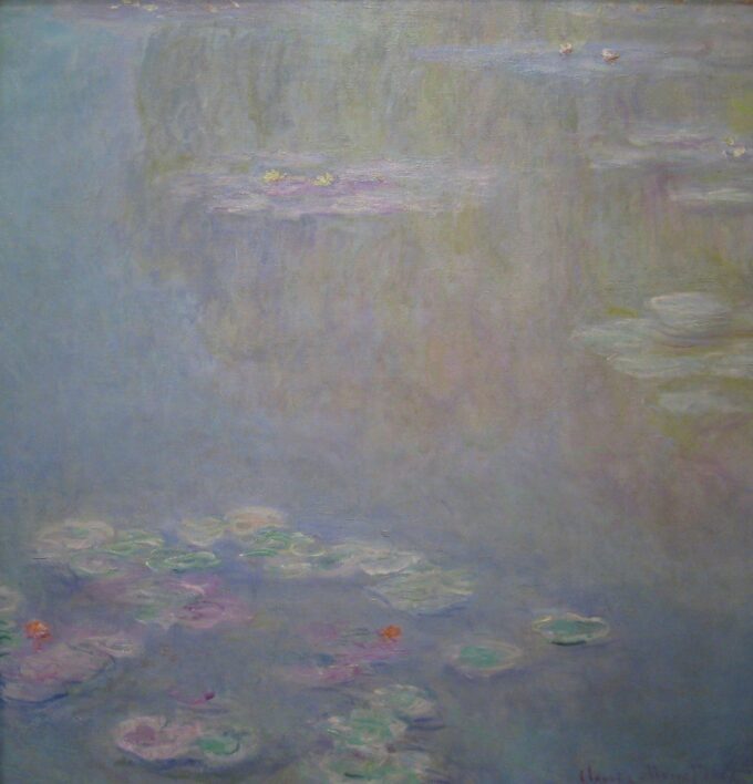 Ninfee (W1733) – Claude Monet "Les Nymphéas" di Claude Monet 70x70