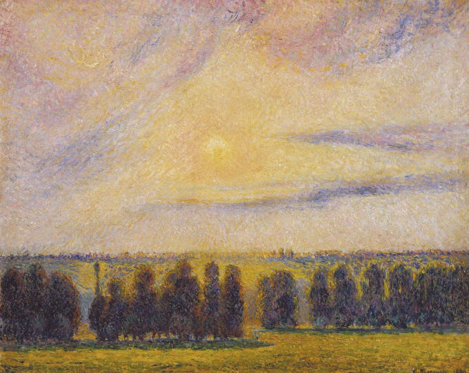 Coucher de soleil à Eragny – Camille Pissarro Camille Pissarro 85x75