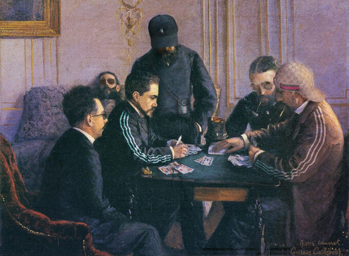 La partita di bésigue – Caillebotte Gustave Caillebotte 105x70