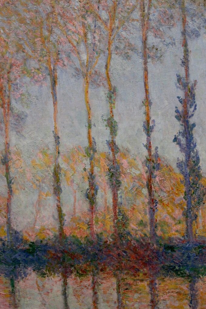 I Pioppi, effetto bianco e giallo – Claude Monet "Peupliers" di Claude Monet 70x105