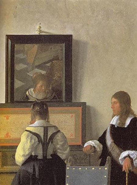 Il dettaglio della lezione di musica – Johannes Vermeer Jan Vermeer 70x105