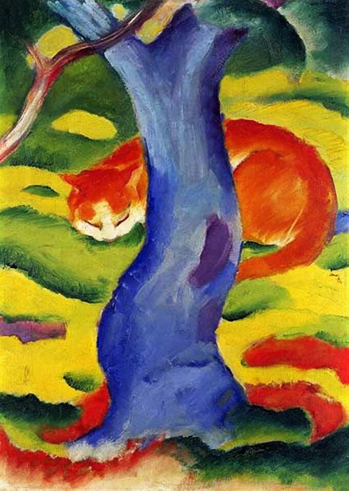 Chat dietro un albero – Franz Marc Franz Marc 70x105