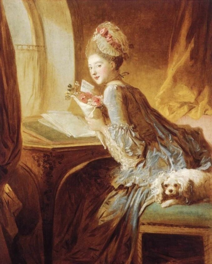 La lettera d’amore – Jean-Honoré Fragonard Jean-Honoré Fragonard 70x85