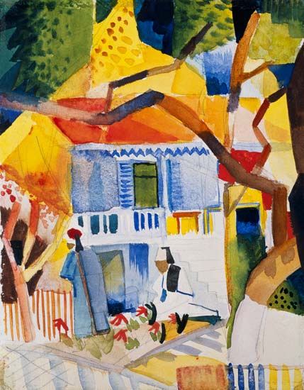 Corte interna della casa di campagna a Saint-Germain – August Macke August Macke 70x85