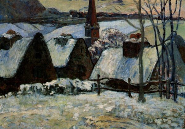 Villaggio bretone sotto la neve – Paul Gauguin Paul Gauguin 105x70