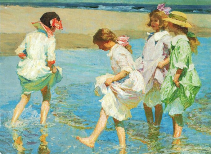 Scena di Spiaggia – Edward Henry Potthast Edward Henry Potthast 105x70