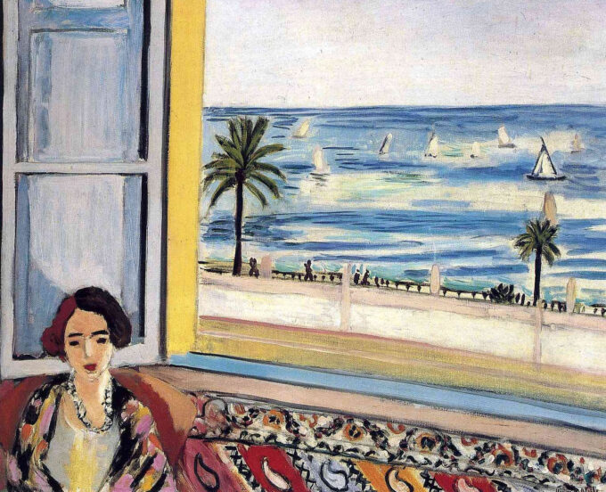 Donna seduta, con la schiena rivolta verso la finestra aperta – Matisse Henri Matisse 85x75