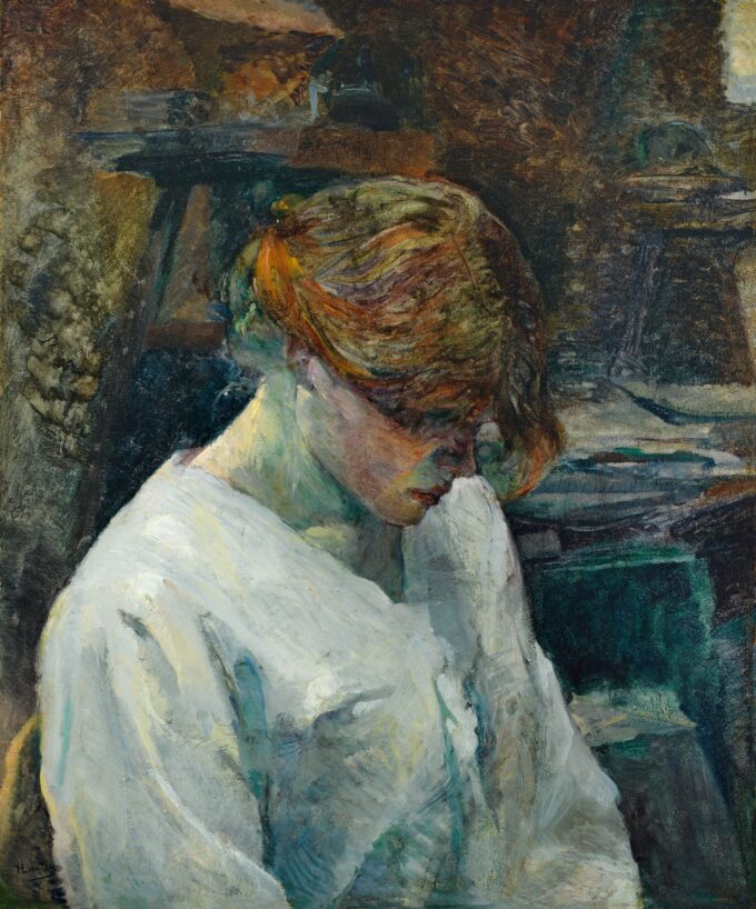 La Rousse in una camicia bianca – Toulouse Lautrec Henri de Toulouse-Lautrec 70x85